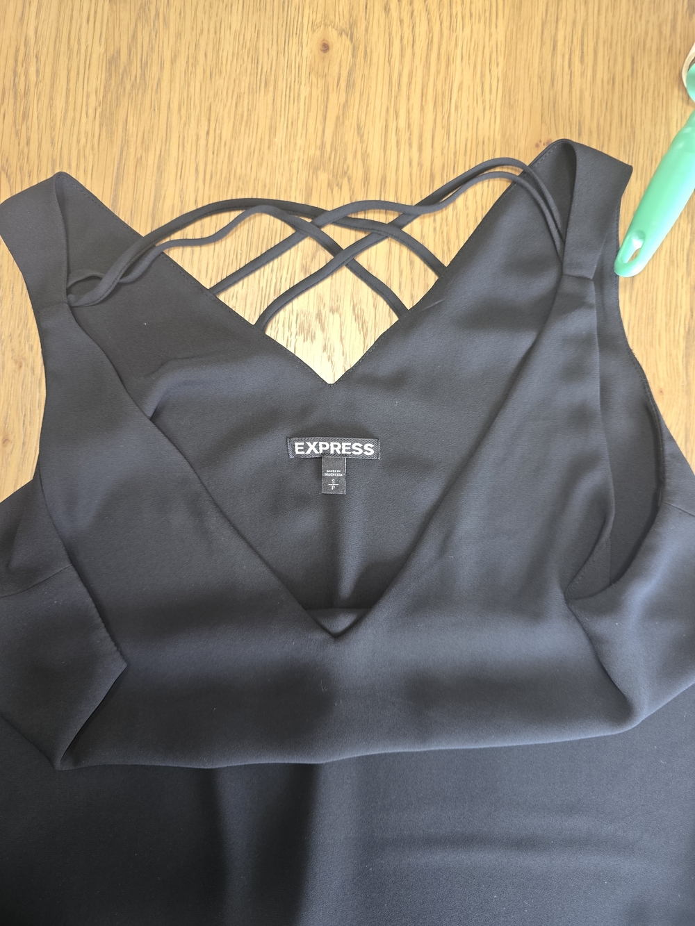 Express Black Crisscross V-Neck Camisole
